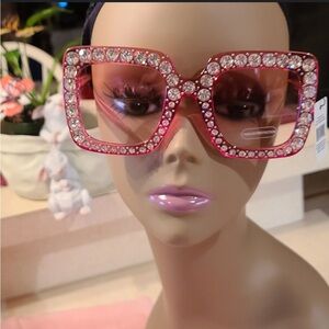 DIFF Oversized Square Frame Bling Rhinestone Crystal Design Sunglasses
0110
